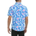 thumbnail image 5 of HDE Mens Casual Button Down Shirt S-5XL Big Short Sleeve Floral Hawaiian Print Hawaiian Floral - 5XL, 5 of 6