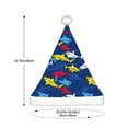 thumbnail image 3 of KLL Christmas Hats for Adults Plush Cartoon Shark Print Santa Hat Xmas Fluffy Santa Claus Hat for Women Men, 3 of 6