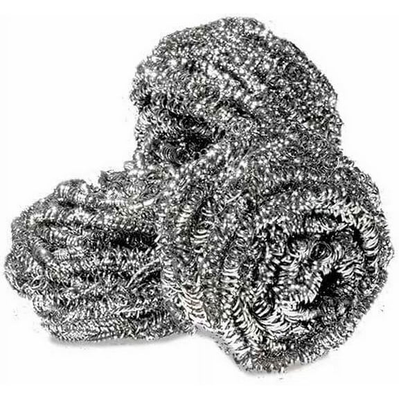 Stainless Steel Sponges Scrubbers Cleaning Ball Utensil Scrubber Density Metal Scrubber Scouring Pads Ball for Pot Pan Dish Wash Cleaning for Removing Rust Dirty Cookware Cleaner (4 Pack)