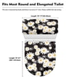 thumbnail image 6 of HELLHERO Polyester Fabric Toilet Seat Covers Set & Stretch Fit Toilet Top Cover Set & Soft for Bathroom Home Comfort Universal, Daisy, 6 of 6