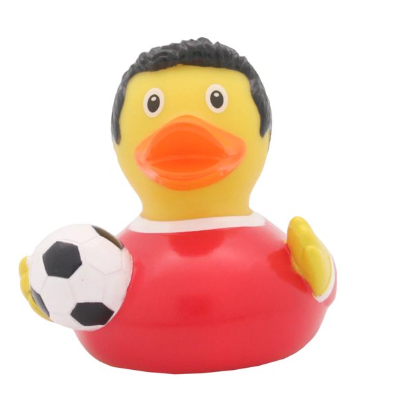 Soccer Red Rubber Duck