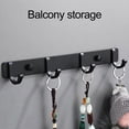 thumbnail image 3 of Storage Hook Punch Free Rust-proof Good Load-bearing Polished Surface Multipurpose Save Space Waterproof Aluminum Clothes Towel Scarf Hanging Hook Home Supplies, 3 of 8