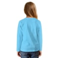 thumbnail image 2 of Xixirimido Blue Snowman Christmas Pattern Girls Casual Long Sleeve Shirts Knot Tie-hem Tunic Tops Crewneck Tees Blouses Girls Fashion Clothes, Size 7-8, 2 of 7