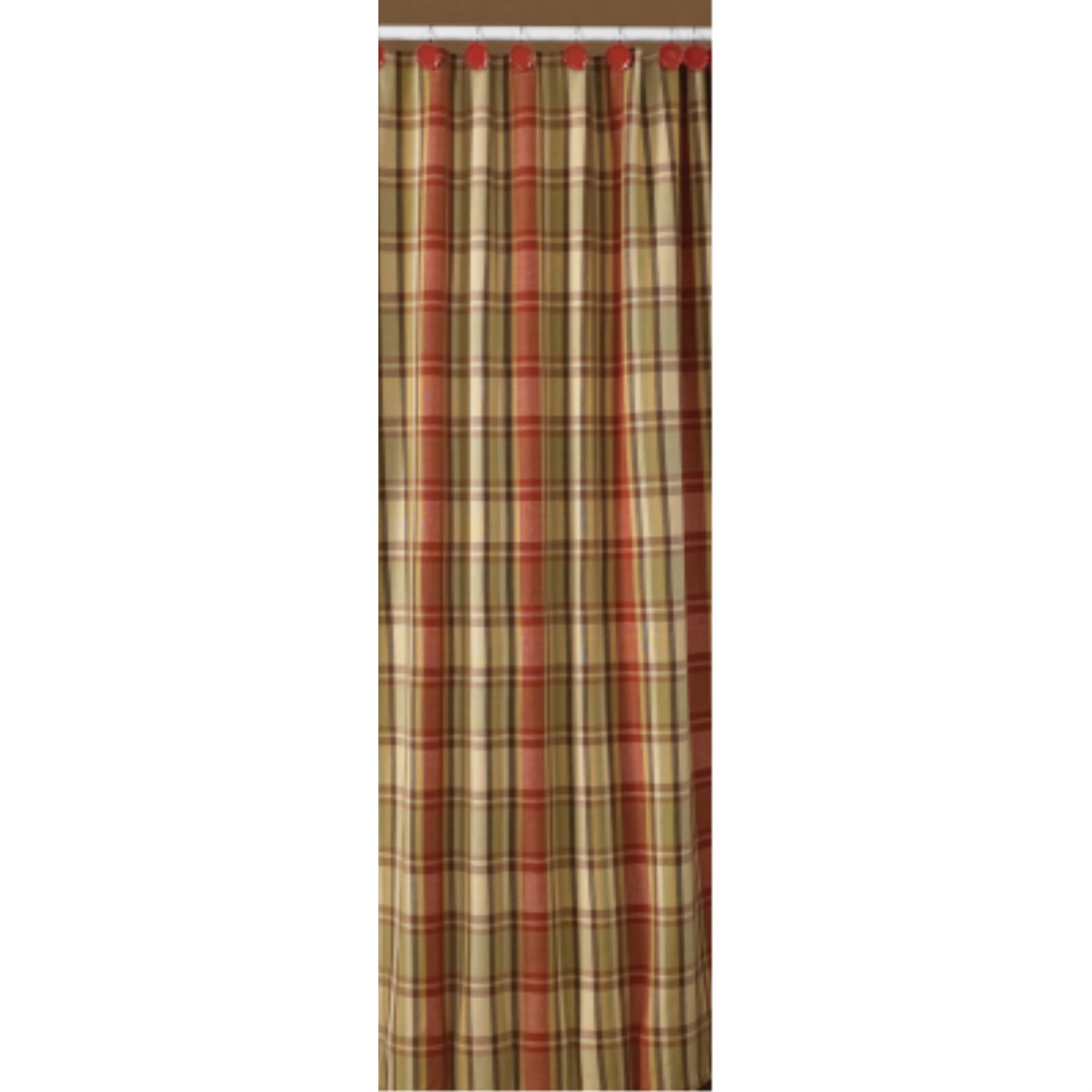 Cambridge Wine Shower Curtain 72x72 Country Plaid 