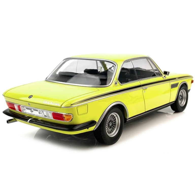 Diecast 1971 BMW 3.0 CSL Yellow with Black Stripes Limited Edition