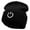 Black, variant on Power Button Embroidered 12 Inch Long Knitted Beanie - Olive OSFM