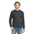 thumbnail image 4 of Gildan Men's Heavy Cotton Long Sleeve T-Shirt, Mix Color Casual T-Shirt, 3-Pack Everyday Wear Tee, S, 4 of 5