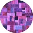thumbnail image 1 of Ahgly Company Indoor Round Patchwork Purple Transitional Area Rugs, 8' Round, 1 of 4