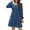 Blue, variant on YHAJDS Women's Fall Winter Casual dress,Long Sleeve Dress Fall Dresses For Women Women's Dresses Solid Color Square Neck Lantern Sleeve Pocket Knit Ribbed Midi Dress Casual Dress With Sleeves