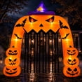 thumbnail image 1 of Inflable Halloween Arco Calabaza Bruja Gigante 3.66m Luz Led, 1 of 10