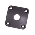 thumbnail image 1 of Cubierta de licencia de Conector Inferior Curvada Cuadrada de Metal de 2 Piezas para Guitarra Eléctrica LP PEI - Negro Baoblaze Placa de Jack de Guitarra LP, 1 of 3