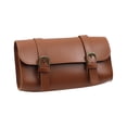 thumbnail image 3 of Colaxi Front Bag Bike Handlebar Bag Multipurpose Waterproof Retro Saddle Bag Storage Pouch for Electric s Motorcycles Brown, 3 of 8