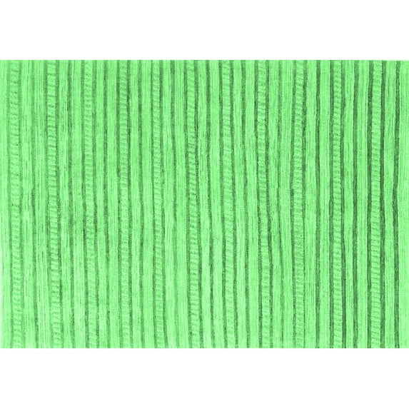 Ahgly Company Indoor Rectangle Solid Emerald Green Modern Area Rugs, 3' x 5'
