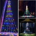 thumbnail image 3 of LED Christmas Tree Solar String Lights Hanging Tree Lights Romantic Garden Outdoor Pentagram Waterfall Lights, 3 of 8