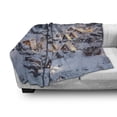 thumbnail image 3 of Winter Soft Flannel Fleece Throw Blanket, Shirakawago Scenery in Gifu Chubu Japan, Cozy Plush for Indoor and Outdoor Use, 50" x 60", Pale Purpleblue Brown, by Ambesonne, 3 of 6