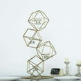 thumbnail image 6 of Efavormart 25.5" Tall Gold Geometric Candle Holder Set 4 Metal Geometric Centerpieces, 6 of 11