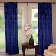 thumbnail image 3 of Velvet Embossed Damask Curtain Panel 54 Inch Wide, 3 of 5