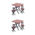 thumbnail image 2 of relayinert Kit de Meubles de Chambre Miniature Portable avec Table et Chaises Pliables en Plastique Type1 2Set, 2 of 6