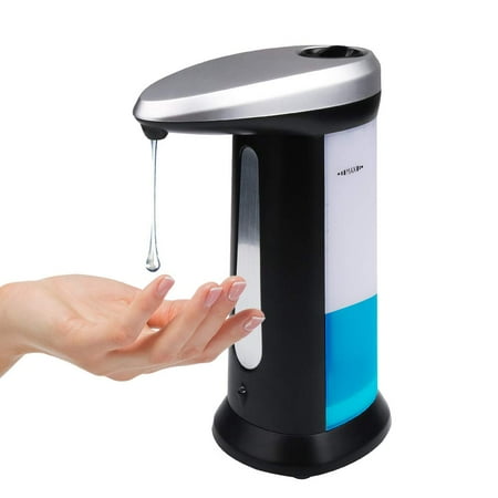 Free Standing Soap Dispenser - Automatic Soap Dispenser,Touchless Anti-Leakage Liquid Dispenser Hands Free Infrared Motion Sensor 400ML for Bathroom & Kitchen