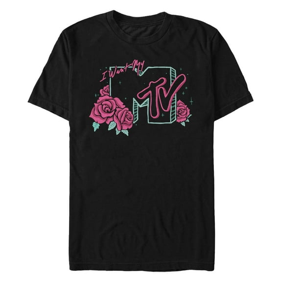 Men's MTV I Want My Roses Music Logo Graphic T-Shirt