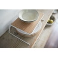 thumbnail image 4 of Yamazaki Home Dish Riser - 2 Sizes, White, Steel + Wood, Small, Supports 3.3 pounds, No Assembly, 4 of 7