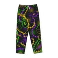 thumbnail image 4 of Junzan Neon Mardi Gras Women'S Pajama Pants Drawstring Comfy Sleep Bottoms With Pockets, 4 of 9