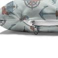 thumbnail image 4 of Nautical Pet Bed, Marine Image with Anchor Windrose Fish and Ships, Chew Resistant Pad for Dogs and Cats Cushion with Removable Cover, 24" x 39", Blue Multicolor, by Ambesonne, 4 of 4