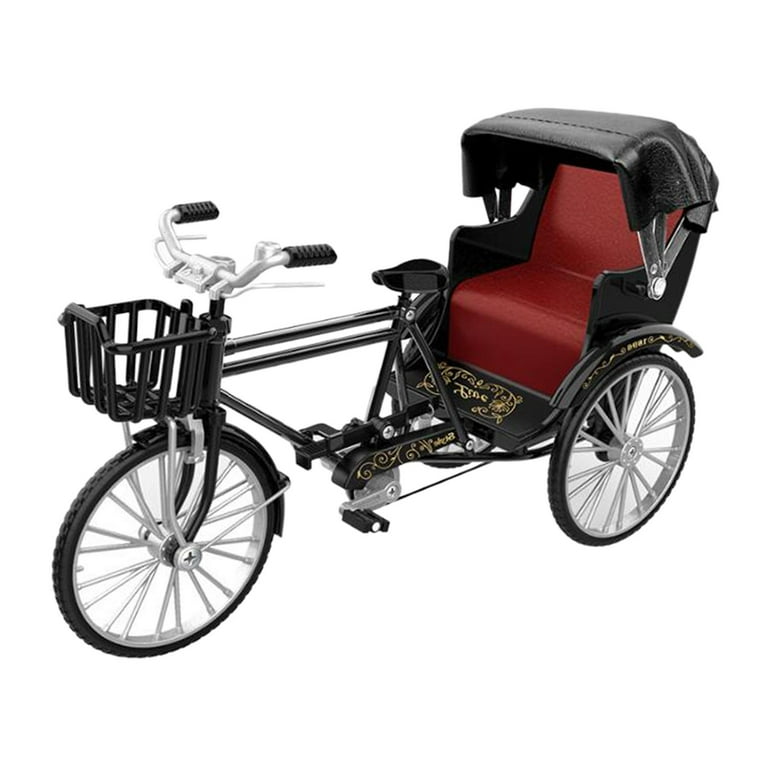 Metal 1 12 Scale Tricycle Model Three Wheeled Rickshaw Toy