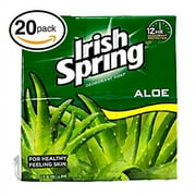 Irish Spring Deodorant Soap (20 Bars, 3.75oz Each Bar, Aloe)