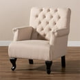 thumbnail image 3 of Baxton Studio Belan Beige Fabric Button Tufted Armchair, 3 of 10