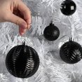 thumbnail image 3 of Prextex Black Christmas Ball Ornaments Decorations - 36 Pieces Xmas Tree Shatterproof Ornaments with Hanging Loop for Halloween and Party Decoration (Combo of 6 Styles in 3 Sizes), 3 of 7