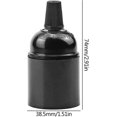 thumbnail image 2 of 10 piezas de casquillo de bombilla de baquelita, casquillo de lámpara Vintage E27, lámpara colgante Retro Edison negra, 2 of 4