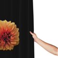 thumbnail image 3 of Shower Curtain, Orange Dalia Waterproof Fabric Plastic Shower Curtain, Drying Fast Bathroom Curtain with 9 Buttonholes, Ruffle Shower Curtain 60x72in, 3 of 8