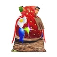 thumbnail image 1 of Yiaed Pikmin Print Christmas Small Burlap Bags with Drawstring, Burlap Gift Bags Christmas Linen Treat Sacks Gift Wrapping Bags Xmas Holiday Party-Small, 1 of 7