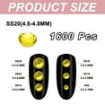 thumbnail image 2 of Uxcell 1600Pcs SS20 Round Flatback Crystal 4.6-4.8mm Glass Rhinestones Yellow, 2 of 7