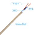 thumbnail image 4 of Uxcell Fabric Cloth Covered Round Wire, 9.84ft 18AWG 2 Core Vintage Woven Electrical Cord, beige, 4 of 7