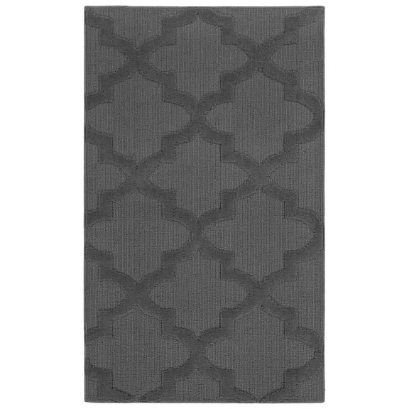 Garland Rug Quatro Polypropylene Cinder Gray Indoor Area Rug, 3' x 5'
