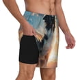 thumbnail image 2 of Balery Cloud Border Collie Mens Swim Trunks Swim Shorts for Men Quick Dry Inseam Beach Shorts with Compression Liner Pocket-Large, 2 of 9