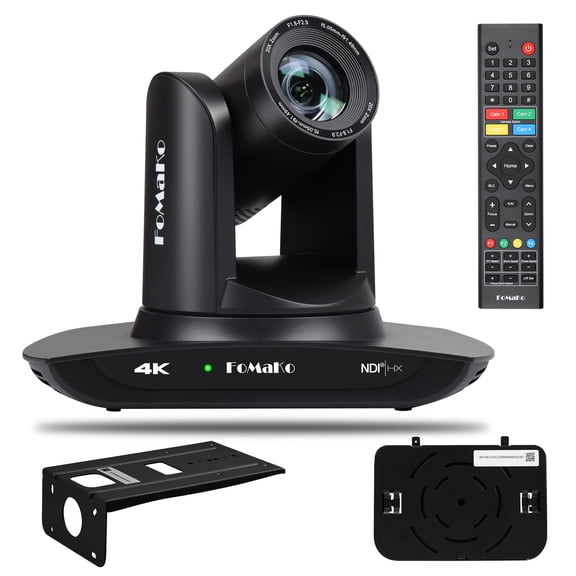 FoMaKo 4K PTZ Camera HDMI 1080P60 AI Auto-Tracking PTZ Camera 20X Optical Zoom, USB3.0 LAN HDMI PTZ Camera 4K for Church Worship Education Conference Events, K20UH