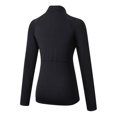 thumbnail image 4 of Women Petite's Zipper Long Sleeve Compression Shirts with Thumbhole,Quick-Drying Yoga Athletic Running T Shirt Pullover for Hiking Running Workout Tops,Soft Mock Neck Thermal Tops,XS-XL Black, 4 of 7
