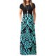 thumbnail image 4 of Vestido de talla grande para mujer Vestido de playa con cuello en V de manga corta con estampado flo Abanopi Azul/Medio, 4 of 4