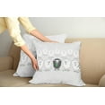 thumbnail image 2 of Ambesonne Colorful Throw Pillow Cover 2 Pack, Aligned Flock of Sheep, 20", Fern Green Grey, 2 of 7