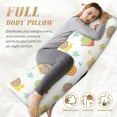 thumbnail image 4 of Body Pillow Cover - Soft Body Pillow Pillowcase, Cute Cartoon Snail Flower Breathable Long Body Pillow Case Cover with Invisible Zipper 20x60in, 4 of 5