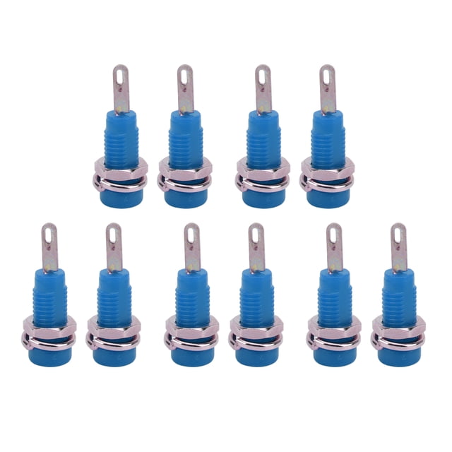 Toma De Conector Tipo Banana De 2 Mm, Toma De Panel De Conector Tipo Banana Resistente A La Corrosión De Baja Pérdida Tecnología De Alta Precisión Transmisión De Alta ANGGREK Azul