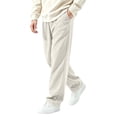 thumbnail image 6 of JTSRKL Corduroy Textured Pants for Men Wide Leg Baggy Elastic Waist Pockets Lightweight Bottoms Casual Bottoms Relaxed Fit Trousers, 6 of 6