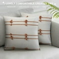 thumbnail image 3 of GOSMITH  Boho Throw Pillow Covers Farmhouse Decorative Square Cushion Covers Pillowcase with Mini Tassel for Sofa Couch Bed Chair Car, Off-White Coffee, 3 of 5