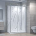 thumbnail image 2 of Dreamwerks Bristol 48 in. W x 32 in. D x 79.2 in. H, 5/16 Rectangular Shower Kit in Brushed Nickel with Door, Base and Walls, 2 of 9