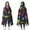 Colorful Mushroom Star, variant on Wearable Blanket,Colorful Mushroom Star Black Pattern Hooded Wearable Sherpa Blanket for Adults & Teens,Winter Poncho Shawl Wrap Cape Thick Warm,50"x60"