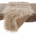 thumbnail image 2 of Fennco Styles Decorative Faux Mongolian Fur Runner (Oatmeal, 16"x72" Oblong), 2 of 2