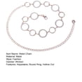 thumbnail image 6 of Mightlink Women Waist Chain Round Ring Shiny Carved Hollow Out Chain Belt Elegant Round Metal Belt, 6 of 6